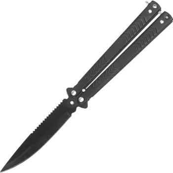 Sebeobrana Nůž motýlek Arrow černý (černý motýlek ostrý)