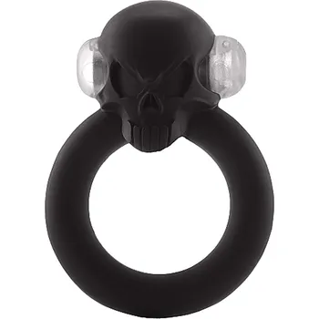 Vibrační erekční kroužek Shadow Skull Black