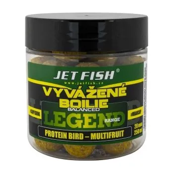 Boilies Jetfish Jet Fish Vyvážené Boilie Legend Range - Protein Bird/Multifruit - 24 mm/250ml
