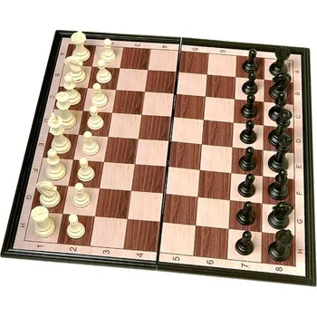 Šachy Magnetický Šach 27x27cm (Malé magnetické šachy cestovní, dárek pro muže)