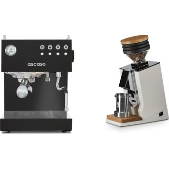 Kávovar Ascaso Steel DUO, Black + Eureka Mignon Single Dose, White & Oak