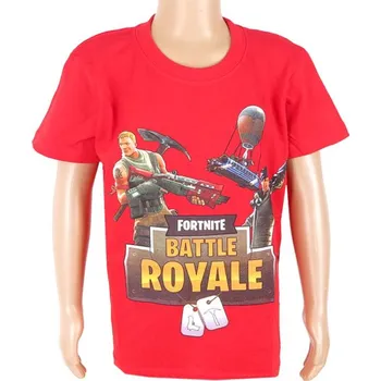 Chlapecké tričko Dětské tričko Fortnite Battle Royale červené (tričko pro děti s námětem počítačové hry)