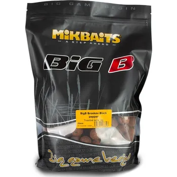 Boilies Mikbaits Big B Boilie - Broskev/Černý pepř - 24mm Hmotnost: 1 kg