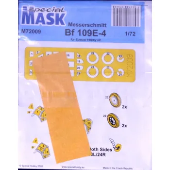 Plastikový model Special hobby 1/72 Mask for Messerschmitt Bf 109 E-4 (SP.HOBBY)