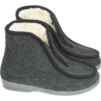 Pánská zimní obuv TifanTEX Pánské důchodky na zip zimní Tmavě šedá 41