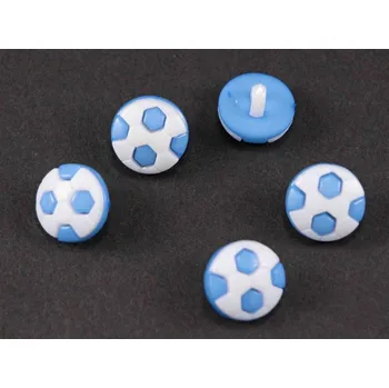 Knoflík Dětský knoflík - fotbalový míč - průměr 1,5 cm