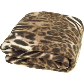 deka Deka 150x200 Leopard tmavá (Měkká přikrývka příjemná na dotek)