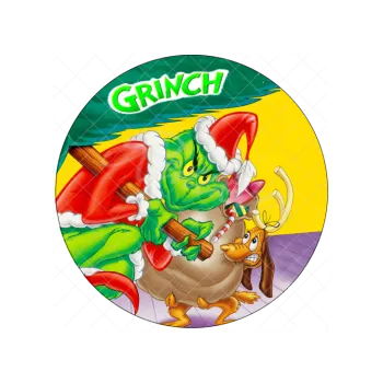 Jedlá dekorace na dort GRINCH kreslený, VARIANTA Jedlý papír 1629