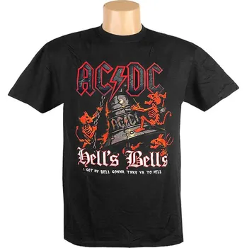 Pánské tričko TifanTEX Tričko AC/DC Hells Bells Černé M
