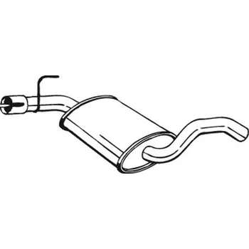 Výfukový systém Střední tlumič výfuku BOSAL 233-693