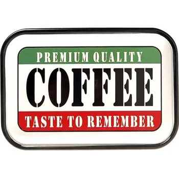 Plechová cedule Plechová retro tabule tácek Coffee Premium Quality (dekorace nebo podnos o rozměrech 30 x 20 cm)