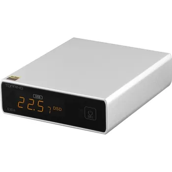 Topping E30 II Stříbrná (Hi-RES stolní D/A převodník se dvěma čipy AK4493S a ovladačem XMOS XU208. PCM 768 kHz 32 bit / DSD (Nová generace II))