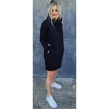 Dámská mikina šaty M.ASCH-Be original Mikinodress Art - Black XS