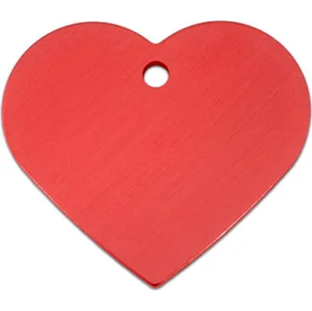 psí známka QUICK TAG gravírovací známka - srdíčko červené (L)