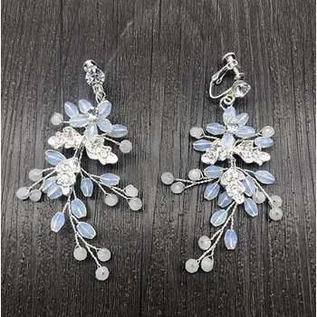 Náušnice B-TOP Dámské náušnice klipsy ICE CRYSTAL - stříbrná