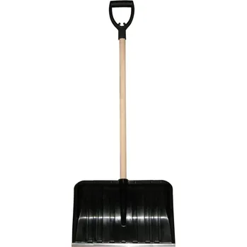 Zahradní nářadí Plastkon Shrnovač na sníh 41cm plastový ČERNÝ s násadou