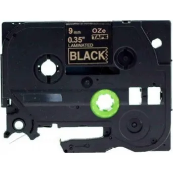 Pásek do tiskárny Alternativní páska Brother TZ-324/TZe-324 9 mm x 8 mm zlatý tisk/černý podklad