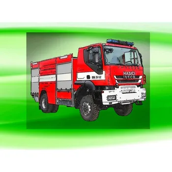 Nášivka IVECO TRAKKER 4x4 DTF nažehlovačka 25x17cm (nažehlovačka HASIČSKÉ AUTO)