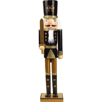 Vánoce TifanTEX Louskáček vojáček s mečem 50cm černý