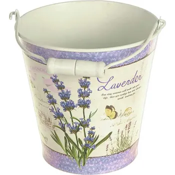 Zahradní dekorace Dekorační kbelík Levandule (Dekorace do zahrady Vědro Lavender)