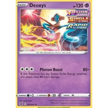 Volný čas Pokémon FST 120/264 Deoxys - Fusion Strike Stav: Near Mint, Verze: HOLO