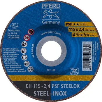 Řezný kotouč PFERD TOOLS PSF STEELOX 61740326 řezný kotouč lomený 115 mm 25 ks nerezová ocel, ocel