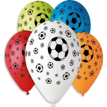 Balónek Gemar Balónek pastel 30 cm fotbal potisk 10 ks v balení