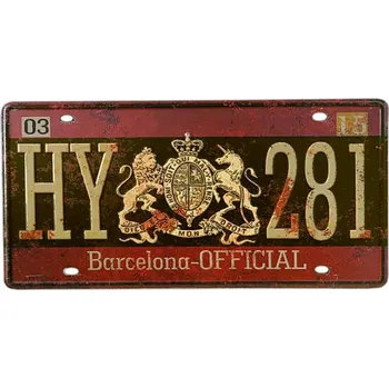 Plechová cedule Tabule plechová Barcelona OFFICIAL (malá tabulka 30x15 cm)