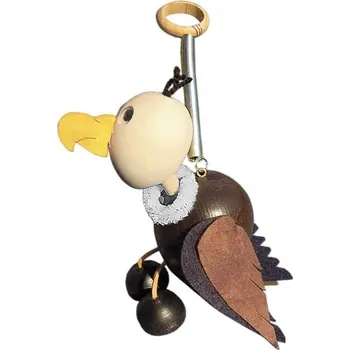 Sup na pružině (houpající dřevěná figurka a hračka ve tvaru supa)