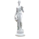 Zahradní socha 60 cm dívka s miskou