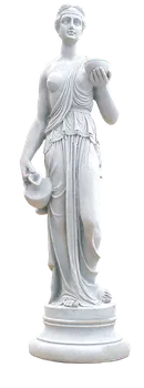 Zahradní socha 60 cm dívka s miskou