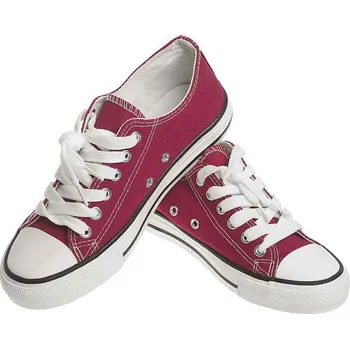 Dámské tenisky Plátěné tenisky dámské vínové (Tenisky pro dívky, mámu i dceru. Textilní tramky k šatům.)