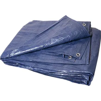 Krycí plachta Celta 5x6 modrá s kovovými oky (zakrývací plachta modrá 60 g / m2 proti dešti, větru, slunci)