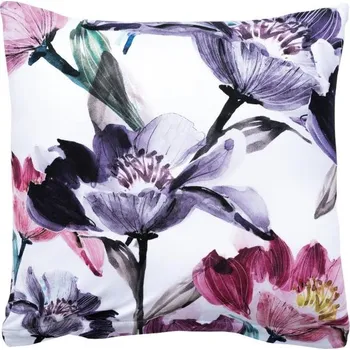 Polštář SCANquilt povlak JERSEY aqua bloom fialovorůžová 40 x 40 cm