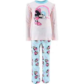 Dívčí oblečení Dívčí pyžamo z BIO bavlny DISNEY MINNIE RAINBOW světle růžové Velikost: 116