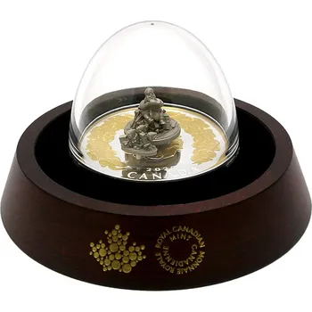 Stříbrná pozlacená mince 5 Oz Sváteční dárky 2022