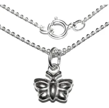 Přívěsek Stříbrný přívěsek motýlek na řetízku - P763/brill (Sada přívěsek motýlek na řetízku)