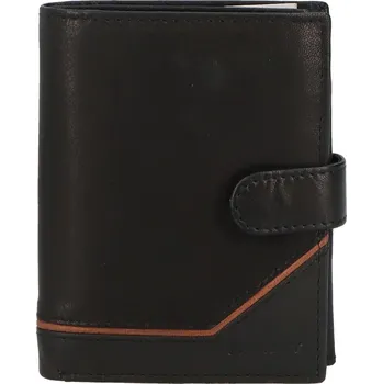 Peněženka Trendová pánská kožená peněženka Figo, černá - hnědá