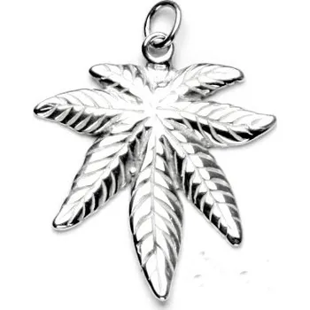 Přívěsek Stříbrný přívěsek list konopí - P706 (Stříbrný přívěsek list konopí)