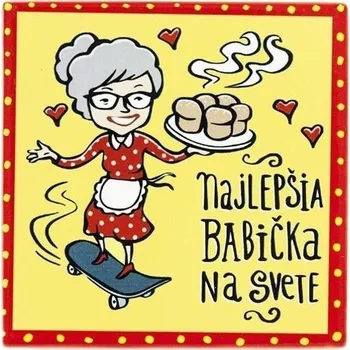 Podtácek GiftyCity GIFTY CITY Podtácek 11 cm, keramika, Najlepšia babička (SK)