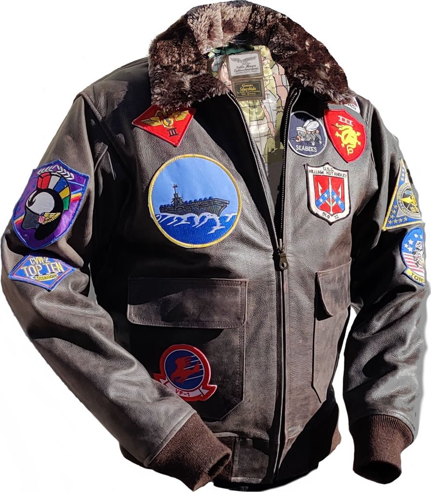 Letecká kožená bunda Top gun Maverick - L