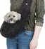 Taška pro psa a kočku Trixie Měkká přední taška s vnitřní kožešinou černá/šedá 22 x 20 x 60 cm