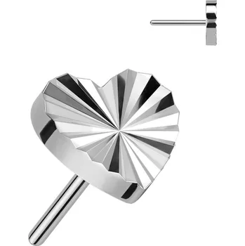 Piercing Šperky4U Srdíčko k PUSH IN piercingu TITAN - TIT1243-TI