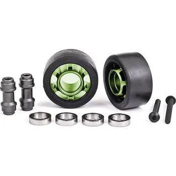RC vybavení Traxxas kolo pro wheelie sadu hliníkové zeleně eloxované (2)