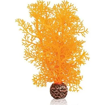Dekorace do akvária biOrb Plastová rostlina - Sea Fan oranžová 20 cm
