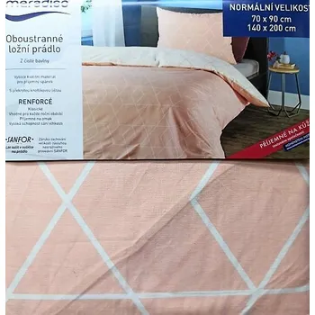 Povlečení Meradiso 2-dílné oboustranné povlečení Renforcé, 140 x 200 cm, 70 x 90 cm (růžové)