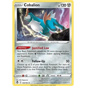 Sběratelská karetní hra Cobalion 126/195 - Silver Tempest Typ karty: Non-Holo