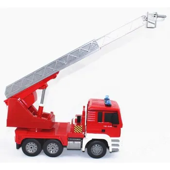 RC model auta Hasičské auto s majákem a vysouvacím žebříkem 43 x 13,5 x 21,5 cm červené
