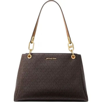 Kabelka Michael Kors Trisha Large Logo Shoulder Bag Brown