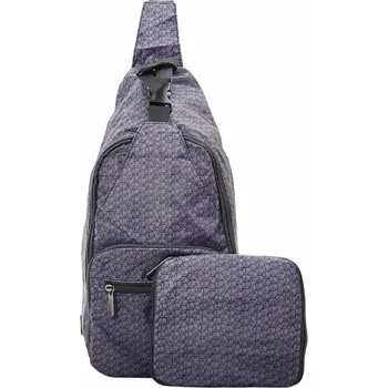 turistický batoh Batoh přes rameno noční kostky - černý